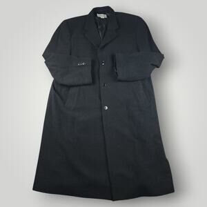 Pronto Uomo Top Coat Mens 52R Overcoat Brushed Cashmere Wool Blend A-Line Flare